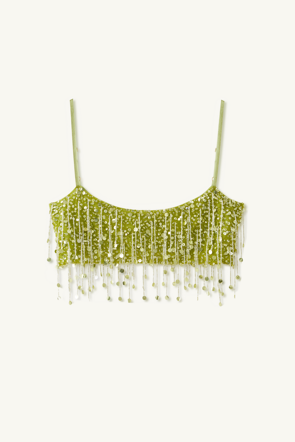 Lena Spaghetti Strap Sequin Mini Two Piece Set - Green