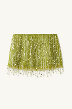 Lena Spaghetti Strap Sequin Mini Two Piece Set - Green